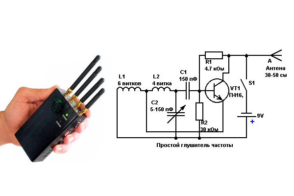 Глушилки для сотовых телефонов схема