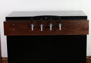 Picture of a keezer with collar for homebrewing