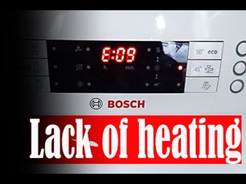 Ошибка е09 в посудомоечной машине bosch silence plus