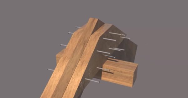 Крепление деревянных накладок