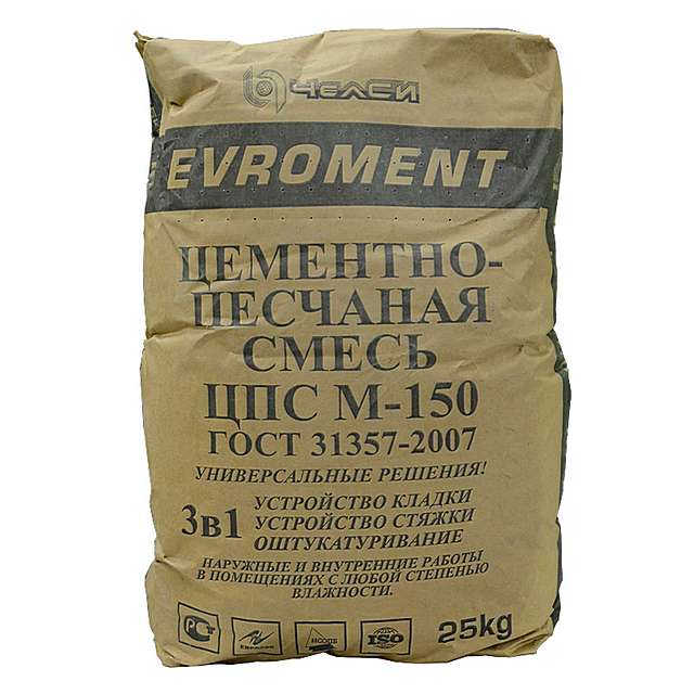 Цементно-песчаная смесь М-150 — очень хороший и недорогой материал для качественной стяжки. Но увы, весьма тяжеловесный.