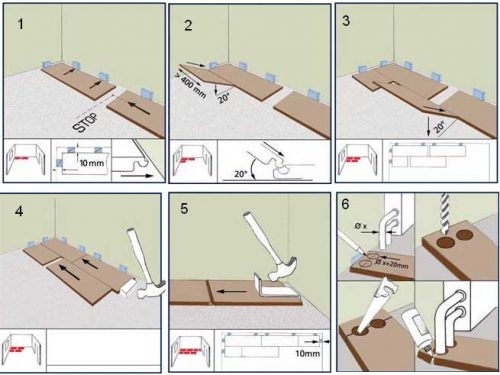схема укладки ламината