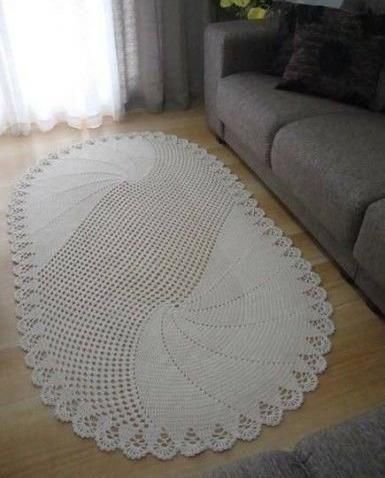 Crochet oval rug diagram pattern