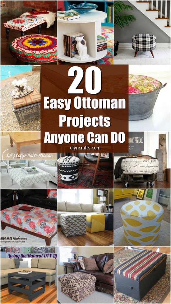 20 Fabulously Decorative Ottomans You Can Easily Make Yourself {With Tutorial Links}
