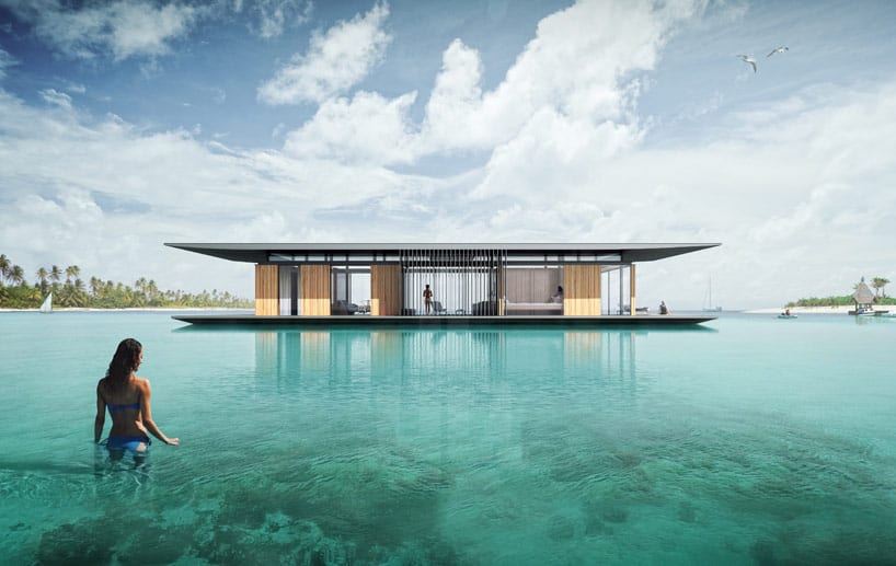 Modern floating house by Dymitr Malcew